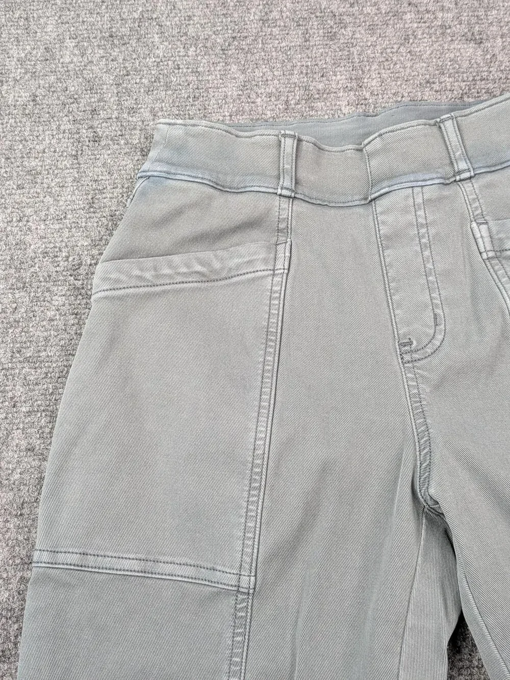 Spanx Pants Womens XS Gray Twill Jegging Shaping Stretch Pull On Slimming